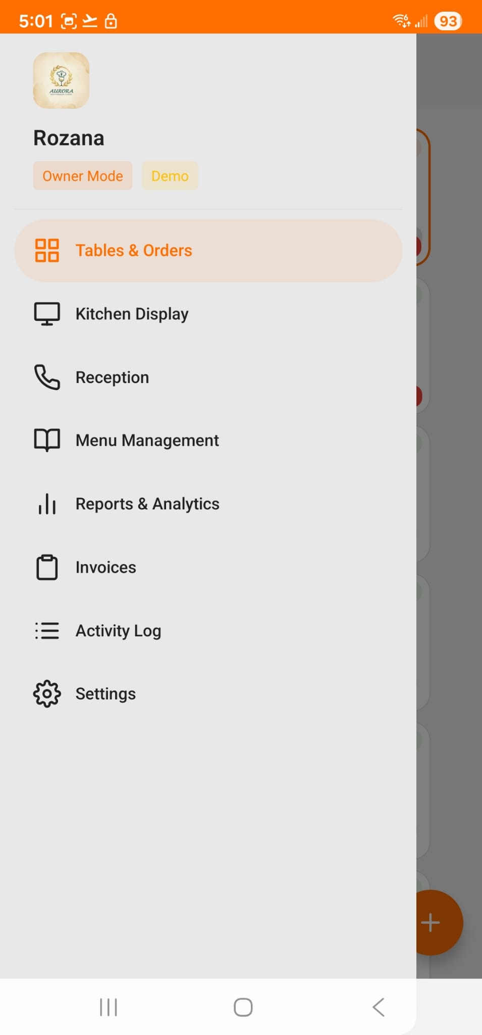 Role Selection Screen